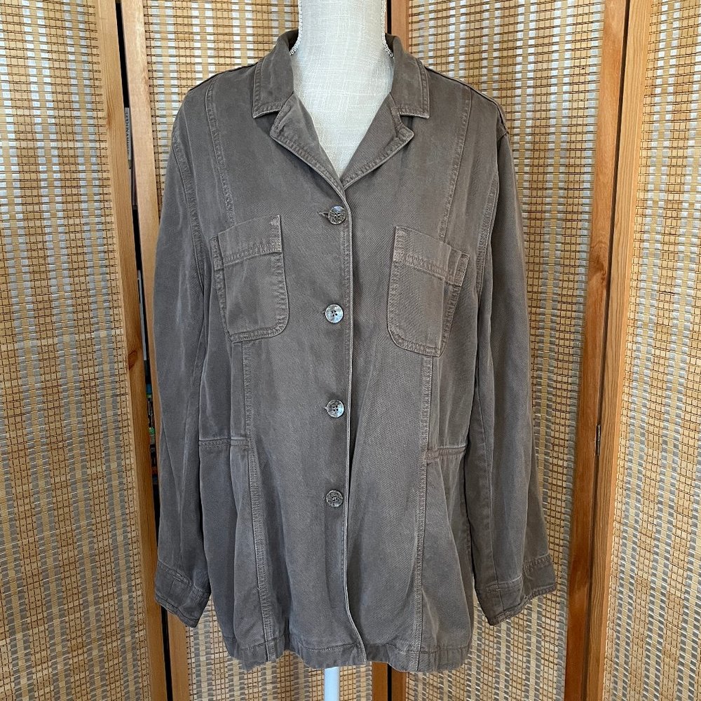 Vintage Democracy Jacket - Olive Green, Size XL